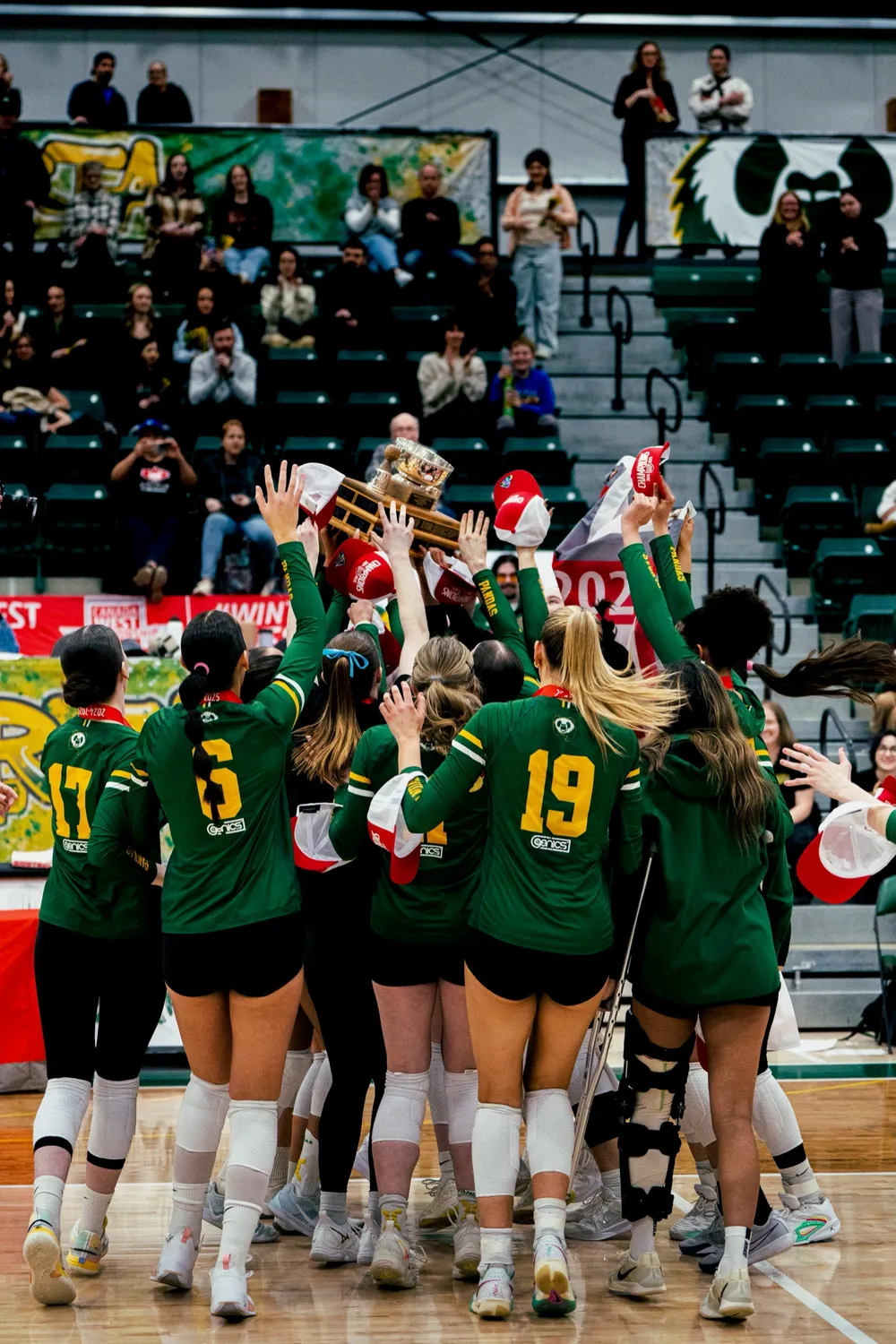 UofA Pandas Canada West Final trophy celebration
